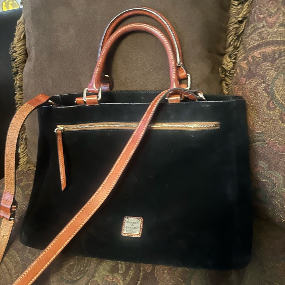 Dooney & Bourke Black and Tan Tote